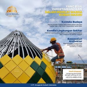 Memilih Warna Kubah Masjid yang Tepat