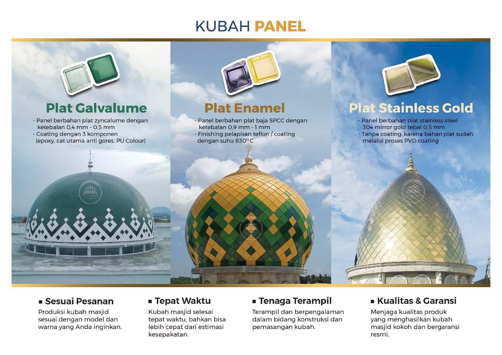 Pembuat dan Penjual Kubah Masjid Bekasi