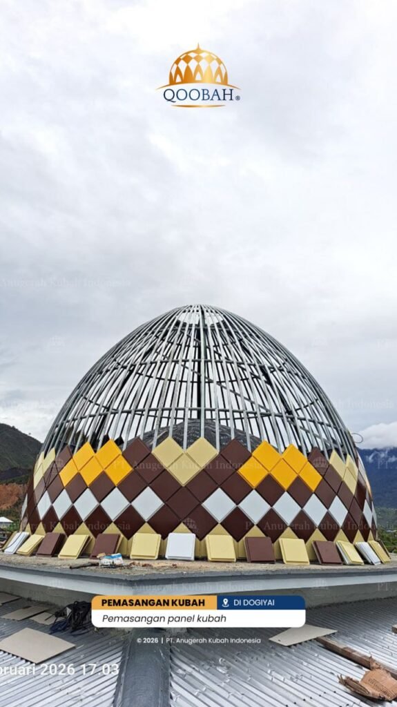 Kubah Masjid Enamel untuk Masjid Kecil di Perumahan Warga di Medan