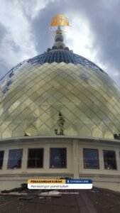 Kubah Masjid Stainless Gold untuk Masjid Universitas dan Pondok Pesantren di Depok