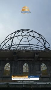 proses pembuatan kubah masjid stainless gold | jual kubah masjid kediri