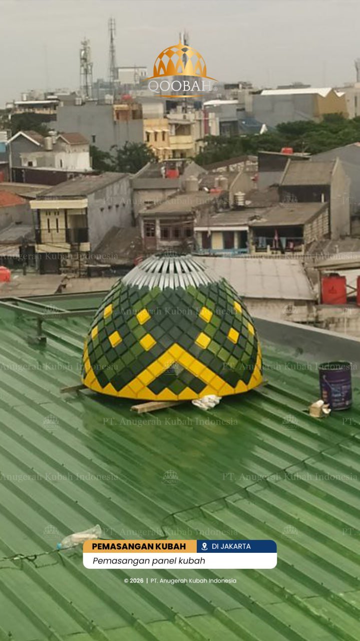 Kubah Masjid Galvalum di Medan: Panduan Memesan untuk Masjid Besar Sumatera Utara - ilustrasi kubah masjid Qoobah.id