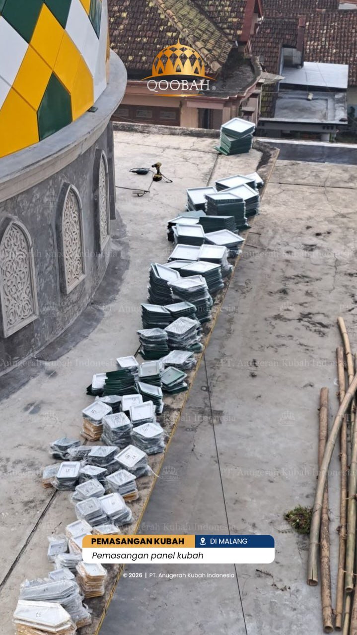 Kubah Masjid dengan Finishing Berwarna-warni