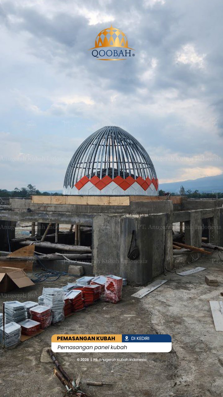 Kubah Masjid dengan Motif Geometris Islam