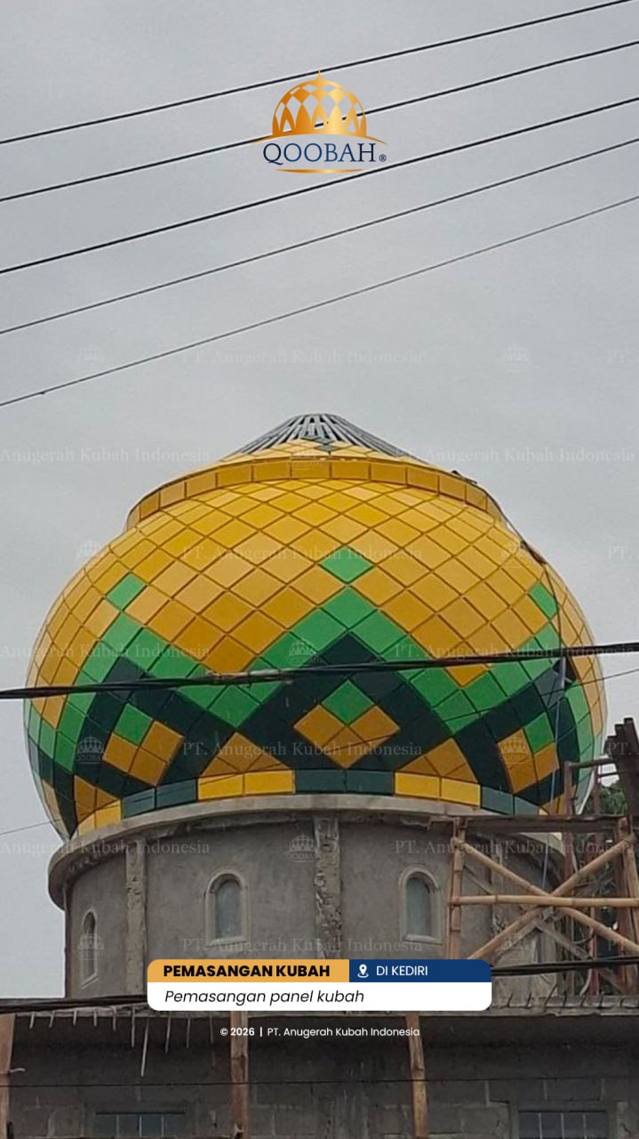 Detail Struktur Rangka dan Panel Kubah Masjid