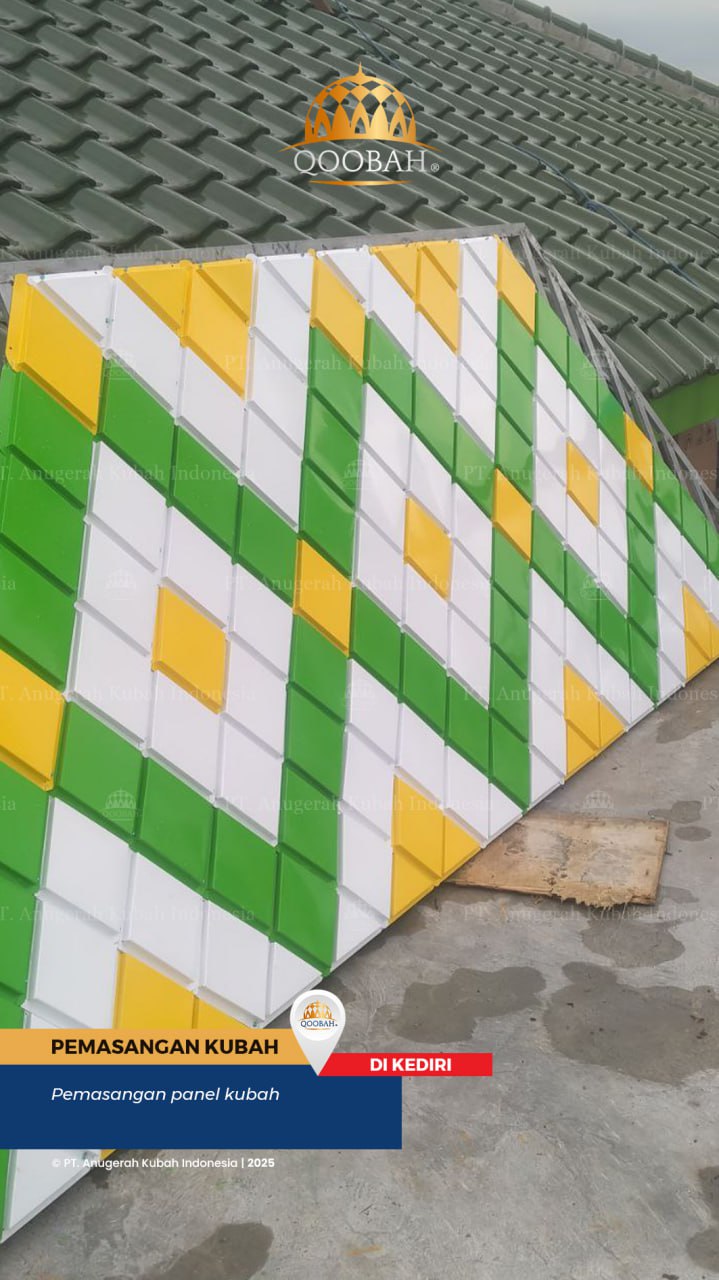 Detail Struktur Rangka dan Panel Kubah Masjid