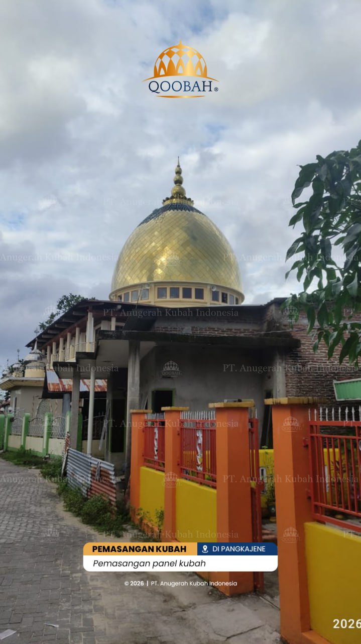 Portofolio Pemasangan Kubah Masjid Enamel Mewah Qoobah.id