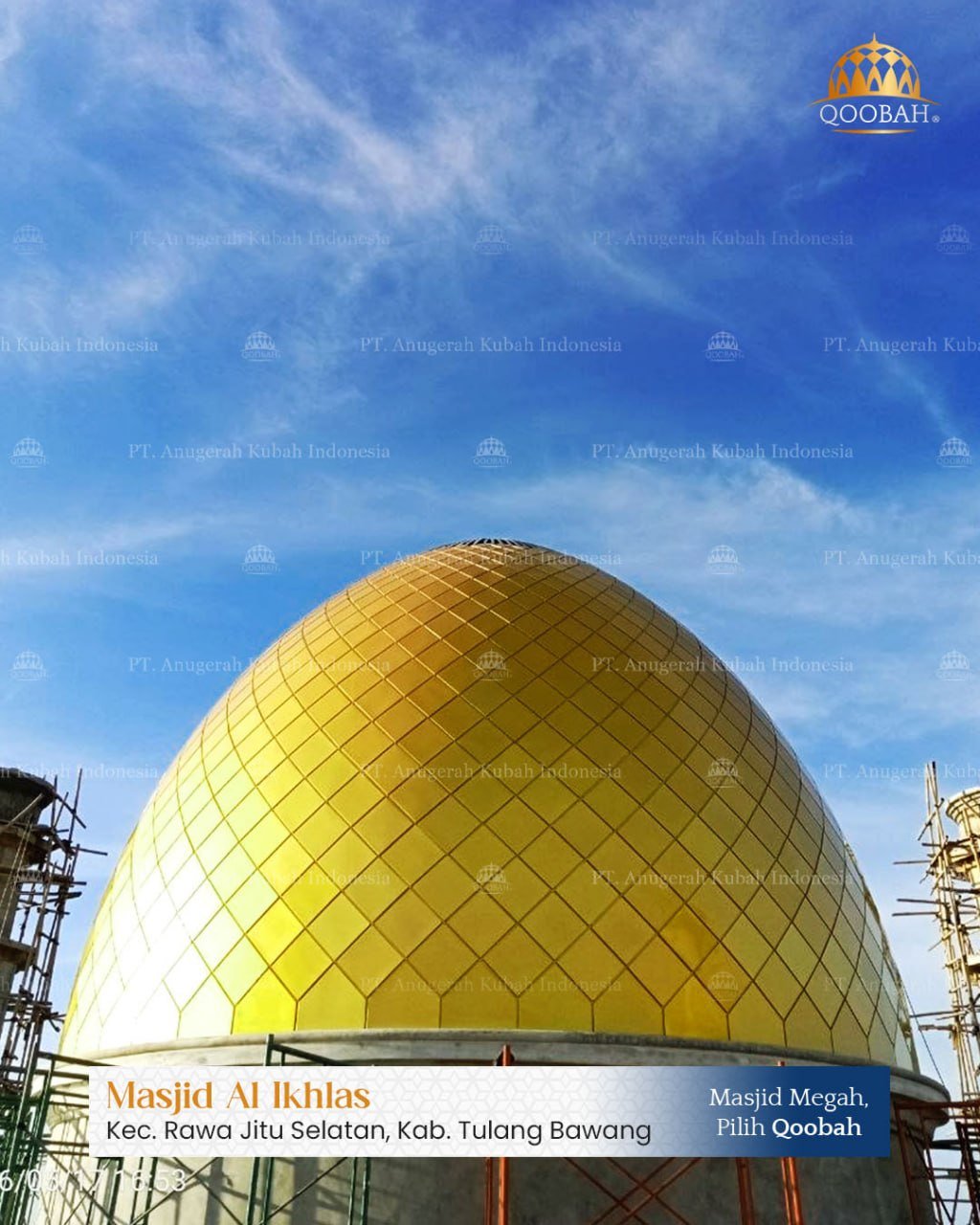 Model Kubah Masjid Pinang / Tumpuk untuk Masjid 2 Lantai 1