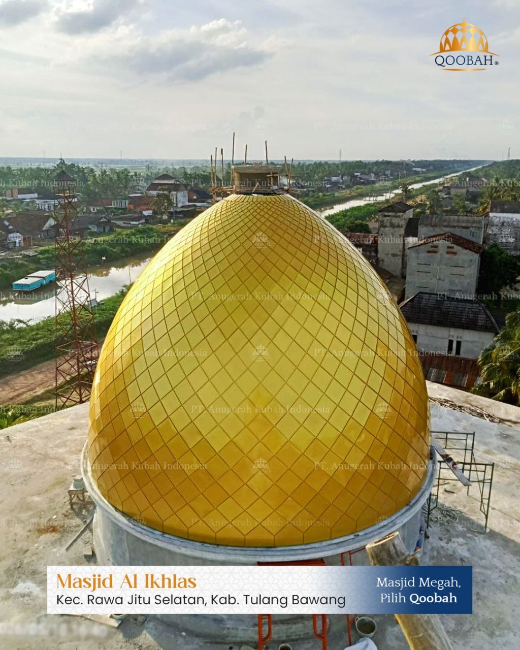 Model Kubah Masjid Pinang / Tumpuk untuk Masjid 2 Lantai 2