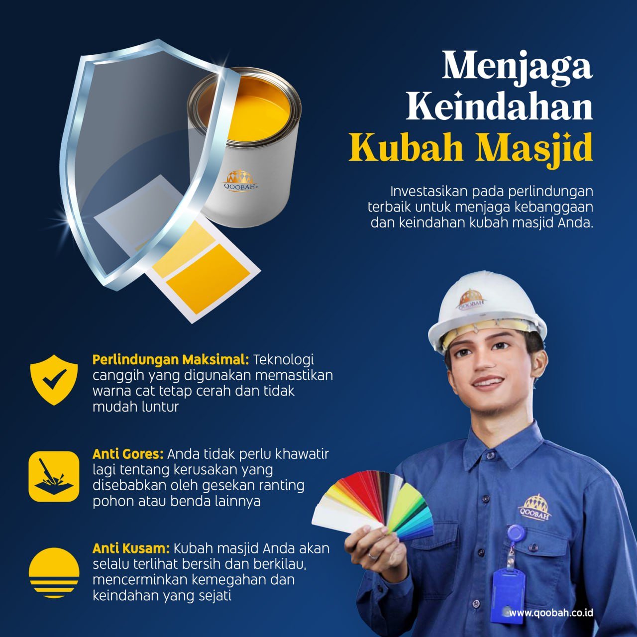 Cara Pasang Rangka Kubah Masjid Anti Roboh